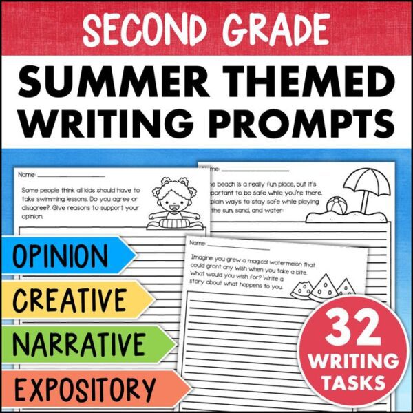 2nd grade Summer writing prompts